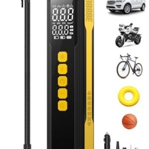 Tire Inflator Portable Air Compressor - 5X Faster 10000mAh Cordless Air Pump for Car Tires,