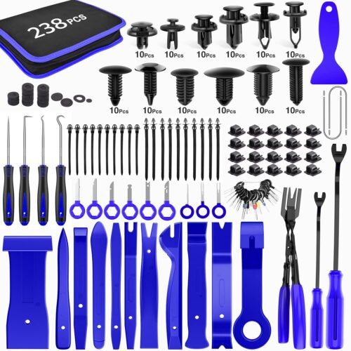 GOOACC 238Pcs Trim Removal Tool, Auto Push Pin Bumper Retainer Clip Set Fastener Terminal Remover